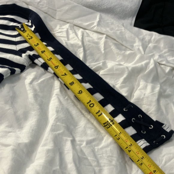 Chaps XS Navy/White Striped 3/4 Length Sleeve NWOT - Picture 6 of 6